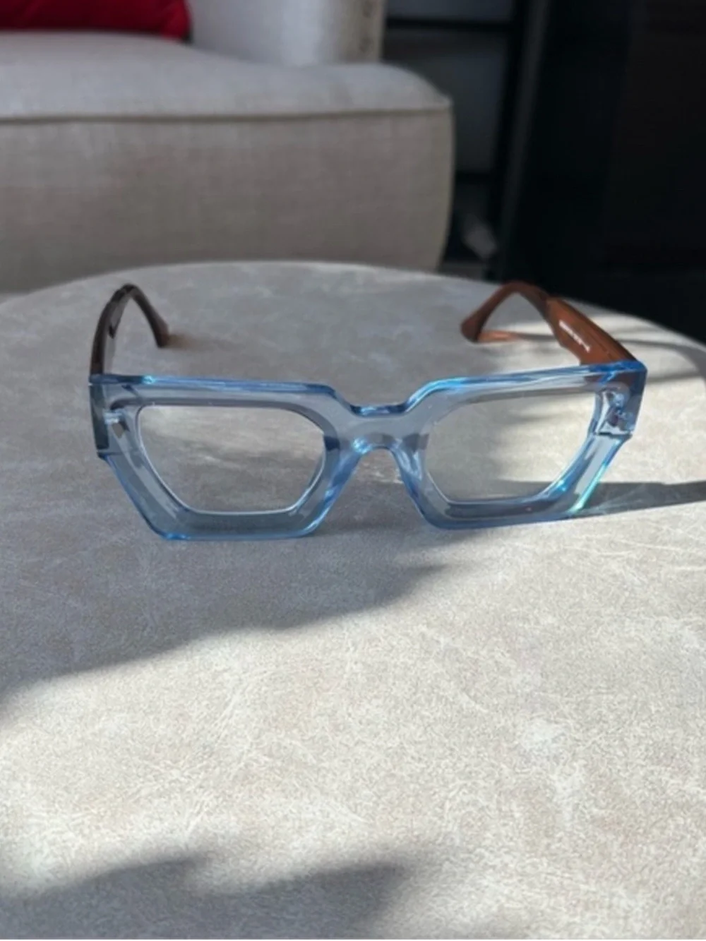 🌸 NEW clear lens personality transparent square statement glasses